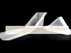 खाद्य ग्रेड पीपी क्लैमशेल ब्लिस्टर पैकेजिंग अनुकूलन योग्य पर्यावरण के अनुकूल सैंडविच बॉक्स